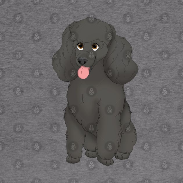 Black Miniature Poodle Dog by millersye